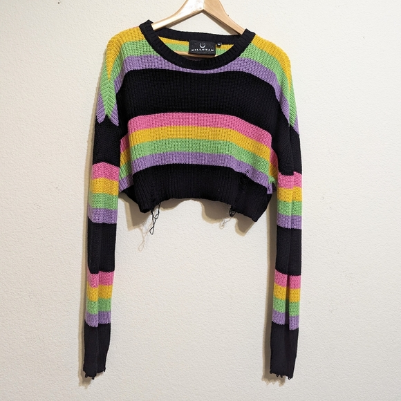 Killstar Multicolor Striped Sweater - Picture 3 of 8